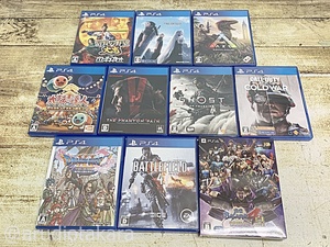 中古☆プレイステーション4 PS4 ドラゴンクエストXI 過ぎ去りし時を求めて 戦国BASARA4皇 ソフト 他 計10本セット