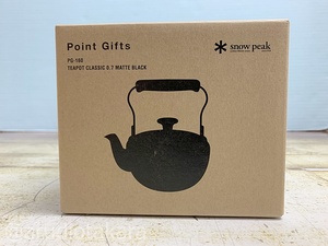 【1円スタート】未使用品☆スノーピーク snow peak TEAPOT CLASIC 0.7L マットブラック PG-160 ティーポット 限定非売品 ポイントギフト