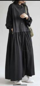 新品 antiqua アンティカ ギャザーワンピース ブラック gasa nest Robe vlas blomme niko and journal standard luxeアズノウアズtoujours