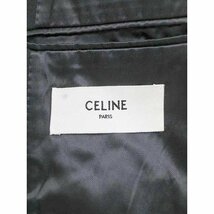 CELINE セリーヌ by Hedi Slimane 19SS LOOK43 レザーカラーウールシルクコート ブラック 46 ITBX67SU7FZC_画像3