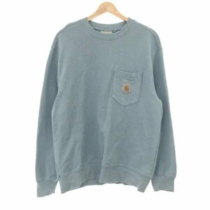 Carhartt カーハート Pocket Sweat クルーネックスウェットトレーナー ブルー サイズ:M メンズ IT75F0J92L0M