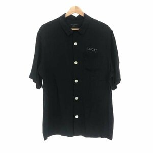 ALLSAINTS オールセインツ LUCKY SHIRT オープンカラーレーヨンシャツ ブラック サイズ:S メンズ ITPPBVFWH44G