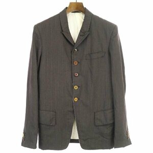 The crooked Tailor ザ クルーキッドテーラー HAND MADE ストライプテーラードジャケット ブラック 44 メンズ ITQUR8933810