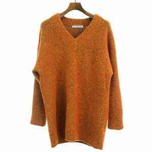 Acne Studios アクネストゥディオズ 20AW Vネックオーバーサイズニットセーター オレンジ S レディース IT1MF8UHBX43