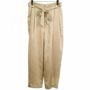 CLANE クラネ 20AW GROSS COLOR PANTS サテンリラックスパンツ ベージュ 1 レディース ITNQ78EYIH9M