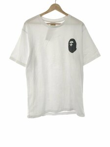 BAPE BY A BATHING APE ベイプバイアベイシングエイプ サルプリントクルーネックTシャツ ホワイト XL IT99NNKLAA8C