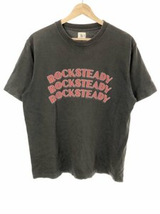 blurhms ROOTSTOCK ブラームスルーツストック ヴィンテージ加工ロゴプリントTシャツ チャコール 2 ITH0PFUSYB08