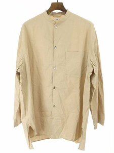 blurhms ブラームス Stand-up Collar Shirt L/S /スタンドカラーシャツ ベージュ 3 ITIOERH6IJXI