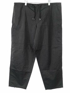 Yohji Yamamoto POUR HOMME ヨウジヤマモト プールオム 90's 初期 レーヨンポリストライプイージーワイドパンツ グレー M ITBL04BEU3XQ