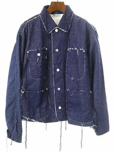 midorikawa.... ミドリカワ 19SS INDIGO SILK JACKET ネップ加工シルクデニムジャケット インディゴ S ITE5XEBRUKWZ