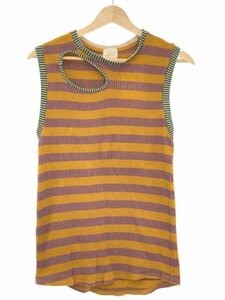 jonnlynx John link PIANO DUO HOLE TANK hole tank top yellow × multicolor F ITU4QOQHKX1U