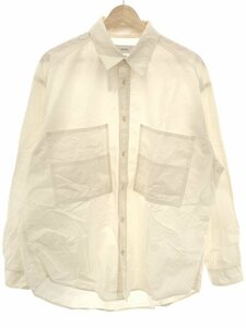 markama-ka22AW UTILITY SHIRT WIDE ORGANIC COTTON TYPEWRITER рубашка слоновая кость 1 ITNWX1JUSH8K