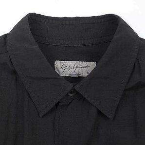 Yohji Yamamoto POUR HOMME ヨウジヤマモト プールオム 19AW レーヨンコットン長袖シャツ ブラック 2 IT2YI0UB0E1Wの画像3