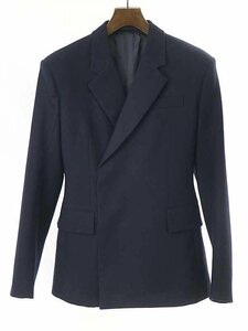 PRADA Prada 22AW двойной breast шерсть tailored jacket UGN194 темно-синий 46 ITIYAK1YLFKL