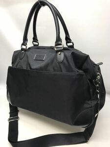 【美品】agnes b. VOYAGE アニエスベー ボヤージュ 2WAY ハンド ショルダー バッグ ブラック　ボストン