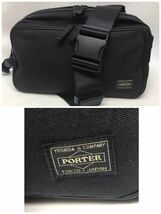 【美品】(ポーター) PORTER ウエストバッグ ボディバッグ 737-17805 ブラック吉田 吉田カバン_画像2