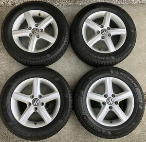 大幅値下☆VW 純正 195/65R15 ミシュラン Michelin X-ICE3+ スタッドレス アルミセット Aspen アスペン GOLF ゴルフ ゴルフヴァリアント等