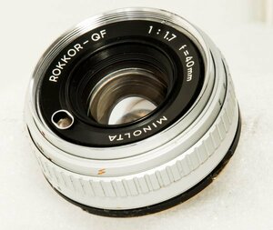 ROKKOR-QF 1.7/40mm Minolta Hi-Matic EのレンズをLeica Mマウント（LM）に移植　【改造レンズ】【ライカMマウントレンズ】