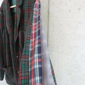 2021m14◆ヴィンテージ◆Pendleton ペンドルトン チェック柄 ウールジャケット M/ブレザー/ブルゾンシャツ/コート/ネイティブ/リメイク古着の画像4