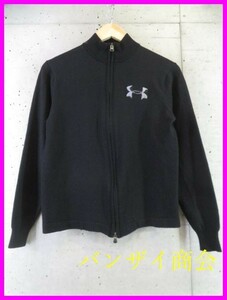 6010m15◆良品です◆UNDER ARMOUR アンダーアーマー フルジップ ウールニットジャケット/ジャージ/ゴルフ/セーター/シャツ/レディース/女性