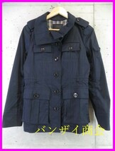 3121m12◆良品です◆日本製◆BURBERRY BLACKLABEL バーバリー ブラックレーベル M-65 ストレッチジャケット コート 40/レディース/女性_画像1