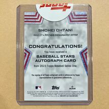 TOPPS MLB 2023 Series1 大谷翔平 STARS AUTOGRAPH直筆サインカード Auto オートグラフ エンゼルス MVP 大谷 サイン WBC トレカ_画像2