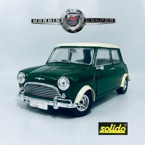 外箱無し ビンテージ物 フランス製 SOLIDO 1/16 1964年式 ADO15型 モーリス ミニ クーパーS ブリティッシュグリーン 磨き処理済み