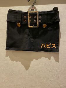 ベルト付きタイトミニスカート・ミニスカート☆タイトミニ・ミニスカ・ブラック　Ｓサイズ未使用
