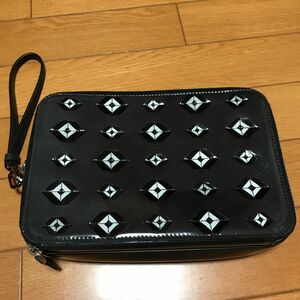 プラダ 2012FWコレクションモチーフ ガラスレザークラッチバッグ　PRADA