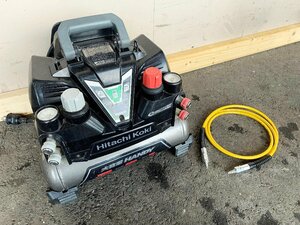 ★中古★日立工機 高圧エアコンプレッサ EC1245H2 本体 接続カプラ付き 高圧/常圧仕様 100V 50/60Hz 電動工具 エアー工具 HiKOKI)倉b