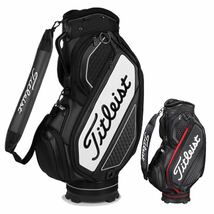 タイトリスト Titleist キャディバッグ メンズ ジェットブラック ミッドサイズ キャディバッグ TB20SF4_画像1