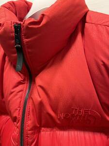 限定　THE NORTH FACE ノースフェイス　ヌプシ　ダウンジャケット　クロコダイル型押し　オールレッド　赤サイズM