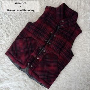 〈Woolrich〉ダウンベストgreen label relaxing コラボ