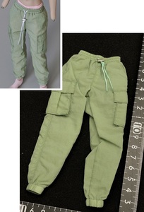  stock 1 postage 84 jpy ) green 1/6 woman rubber entering cargo pants clothes ( inspection DAMTOYS DID VERYCOOL TBleague phicen hot toys JIAOUDOLL figure 