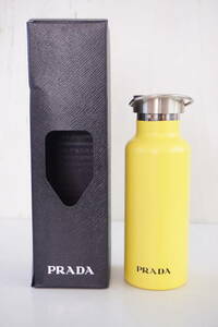 1円◆プラダ/PRADA*水筒*黄色/イエロー*ステンレス携帯用魔法瓶*容量300ml*保温効力：70度（6時間）