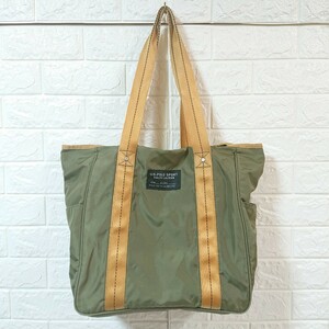 【希少】90s Vintage POLO SPORT ヴィンテージ ポロスポーツ ラルフローレン ミリタリー ナイロン トートバッグ オリーブ tote bag レア