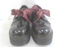 drmartens ドクターマーチイン レースアップシューズ holly リボン レザー 厚底 スレ有り 24cmくらい ブラック レディース 1210000010681_画像2