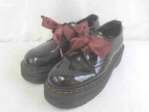 drmartens ドクターマーチイン レースアップシューズ holly リボン レザー 厚底 スレ有り 24cmくらい ブラック レディース 1210000010681_画像1