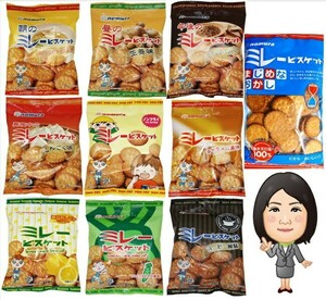 ミレービスケット 10種類セット 野村煎豆加工店 高知 お菓子 駄菓子 やっぱりまじめ お試し ご試食セット お得