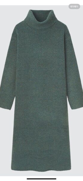 UNIQLO スフレヤーンタートルネックワンピース(長袖)