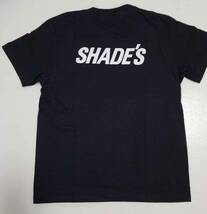 SHADE'Sシェイズ/前後白ラメプリント/黒Tシャツ/デッドストック/L1_画像3