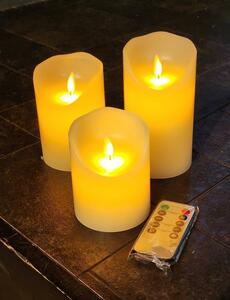  genuine article completely paraffin wax LED candle light 3 point set 7