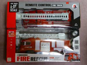 【送料無料 新品 2体セット】FIRE RESCUE 消防車 ラジコン 未開封品