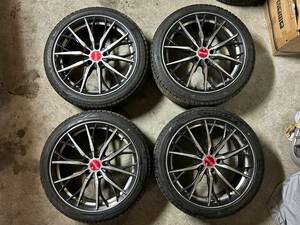 売り切り 中古冬タイヤホイール4本セット BRIDGESTONE BLIZZAK VRX3 235/40R19 2022年製造 7.8部山 19×8J 5×14.3 