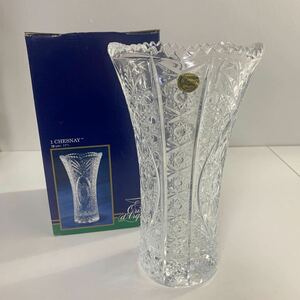 未使用品 Cristal d'Arques クリスタルダルク ガラス クリスタルガラス 花器 フラワーベース 花瓶 置物 インテリア FRANCE フランス
