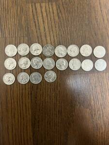 アメリカ 25セント銀貨 20枚 1965年~ 1998年 ワシントン・クウォーター銀貨シルバーコイン リバティーコイン