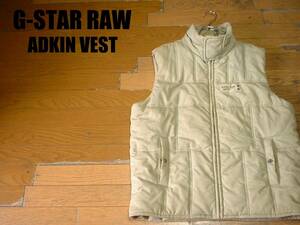 G-STAR RAW ADKIN VESTフリースライナー中綿キャンバスベストXL正規ジースターローミリタリーアドキンバトルジャケット定価26,000円