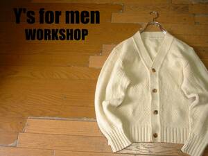 Y's for men WORK SHOPウールカーディガンM-L正規ワイズフォーメンYOHJI YAMAMOTOヨウジヤマモトMADE IN JAPANワークショップセーター