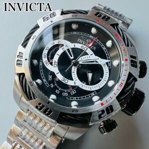 INVICTA インビクタ 腕時計 メンズ シルバー 新品 クォーツ 電池式 クロノグラフ 専用ケース付属 重量感 スピードウェイ