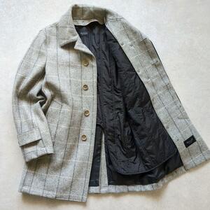 1スタ 美品 UNITED ARROWS Rhythm of Life ユナイテッドアローズ 中綿ライナー メルトンコート チェック柄 グレー チェック